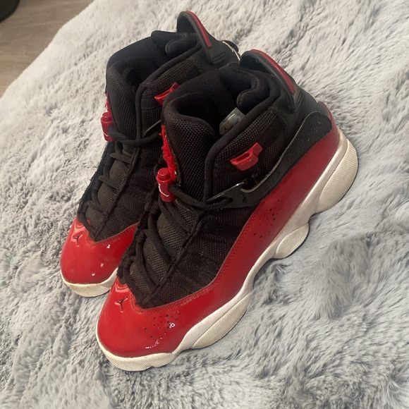 Red/Black/White Air Jordan 6 Rings